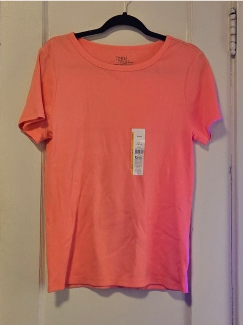 Time and Tru Coral Pink And Blue Crew Neck Short Sleeve Tee. Both For $10.